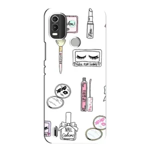 Девчачий Чехол для Nokia C21 Plus (Косметика)