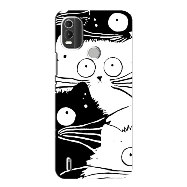 Чехол с рисунком «КОТИКИ» для Nokia C21 Plus