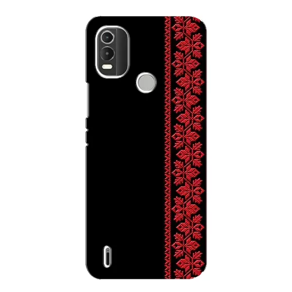 Чехол с рисунком «Красная Вышиванка» для Nokia C21 Plus Чехол с рисунком «Красная Вышиванка» для Nokia C21 Plus