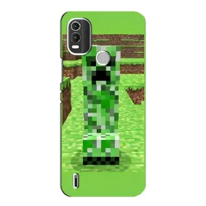Чехлы для Nokia C21 Plus (Персонажи Майн Крафт) (Крипер 2)