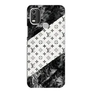 Чехол Стиль Louis Vuitton на Nokia C21 Plus (LV на белом)