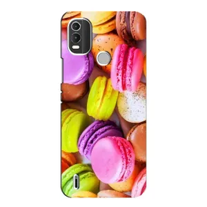 Чехол с изображением вкусной еды для Nokia C21 Plus (Макаруны)