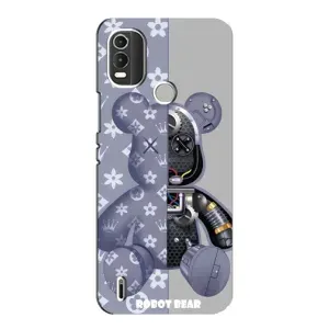 Силиконовый чехол для Nokia C21 Plus (Медведь Louis Vuitton)