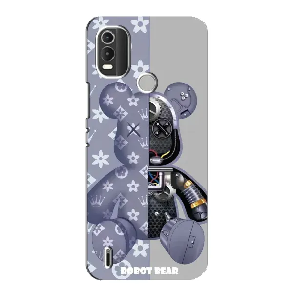 Чехол с рисунком «Медведь Louis Vuitton» для Nokia C21 Plus
