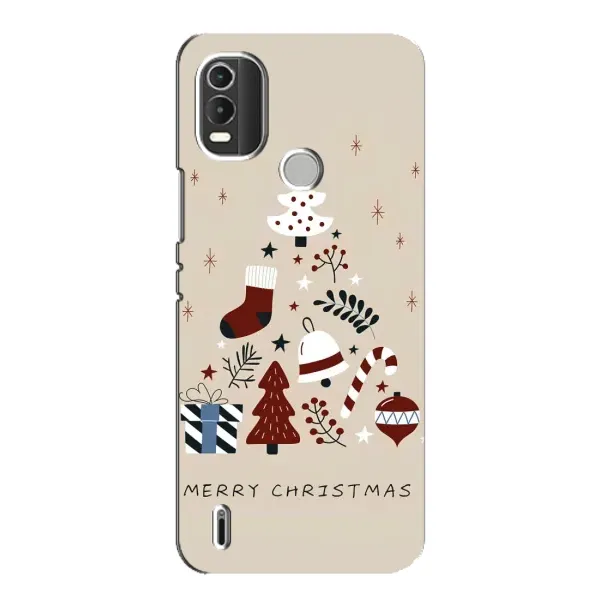 Чехол с рисунком «Merry Christmas» для Nokia C21 Plus