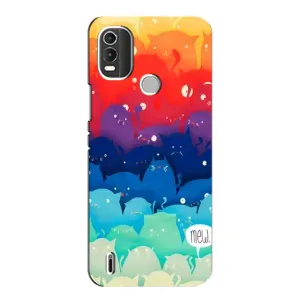 Силиконовый чехол с котиком для Nokia C21 Plus (Mew)