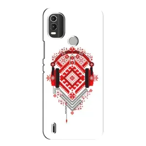 Силиконовый Чехол на Nokia C21 Plus с картинкой Вышиванки (Модная вышиванка)