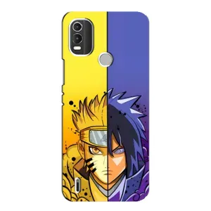 Купить Чехлы на телефон с принтом Anime для Nokia C21 Plus (Naruto Vs Sasuke)