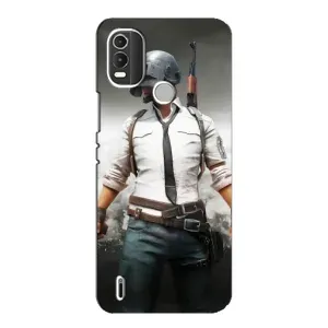 Силиконовый чехол с картинкой "Герой Pubg" на Nokia C21 Plus (Пабг)