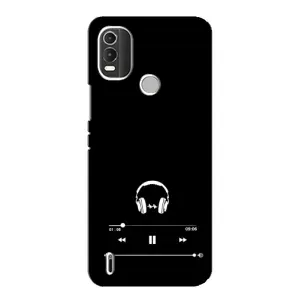 Чехол с картинками на черном фоне для Nokia C21 Plus (Плеер)