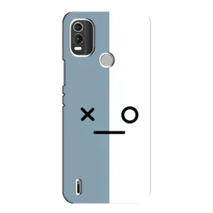 Силиконовые Чехлы (смешные стикеры) для Nokia C21 Plus (Серо-белый)