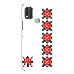 Силиконовый Чехол на Nokia C21 Plus с картинкой Вышиванки (Силуэт вышиванки)