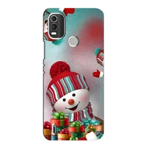 Чохли на Новий Рік Nokia C21 Plus (Сніговик в шапці)