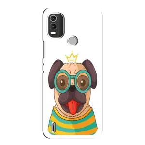 Бампер для Nokia C21 Plus с картинкой "Песики" (Собака Король)