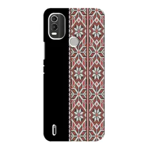 Силиконовый Чехол на Nokia C21 Plus с картинкой Вышиванки (Стильная вишиванка)