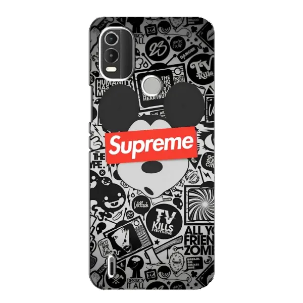 Чехол с рисунком «Supreme Маус» для Nokia C21 Plus Чехол с рисунком «Supreme Маус» для Nokia C21 Plus