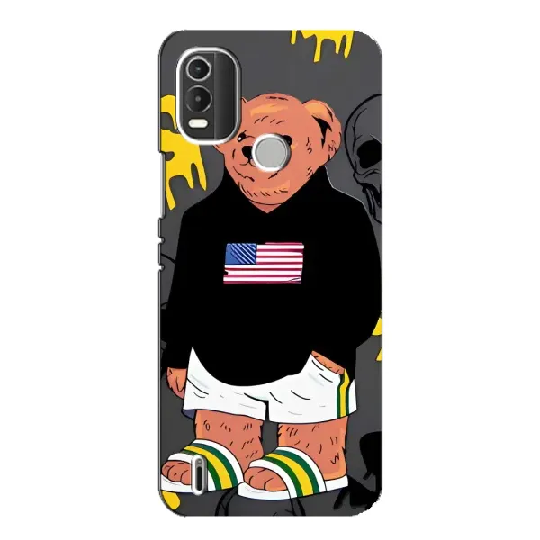 Чехол с рисунком «Teddy USA» для Nokia C21 Plus Чехол с рисунком «Teddy USA» для Nokia C21 Plus