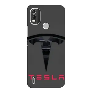 Силіконовий бампер з картинкою машини на Nokia C21 Plus (Logo TESLA)