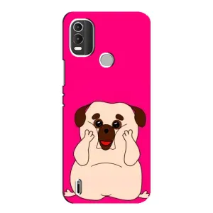 Чехол (ТПУ) Милые собачки для Nokia C21 Plus (Веселый Мопсик)
