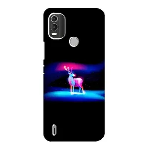 Силиконовый бампер с картинкой животных для Nokia C21 Plus (Яркий олень)