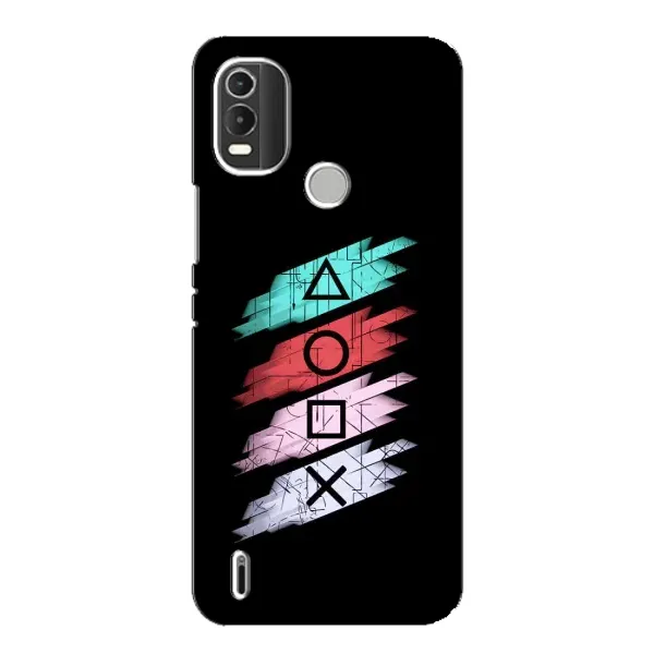 Чехол с рисунком «Значки Sony» для Nokia C21 Plus Чехол с рисунком «Значки Sony» для Nokia C21 Plus