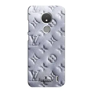 Текстурний Чохол Louis Vuitton для Нокіа С21 (Білий ЛВ)