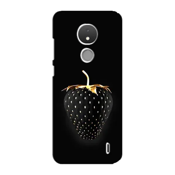 Чехол с рисунком «Чёрная клубника» для Nokia C21