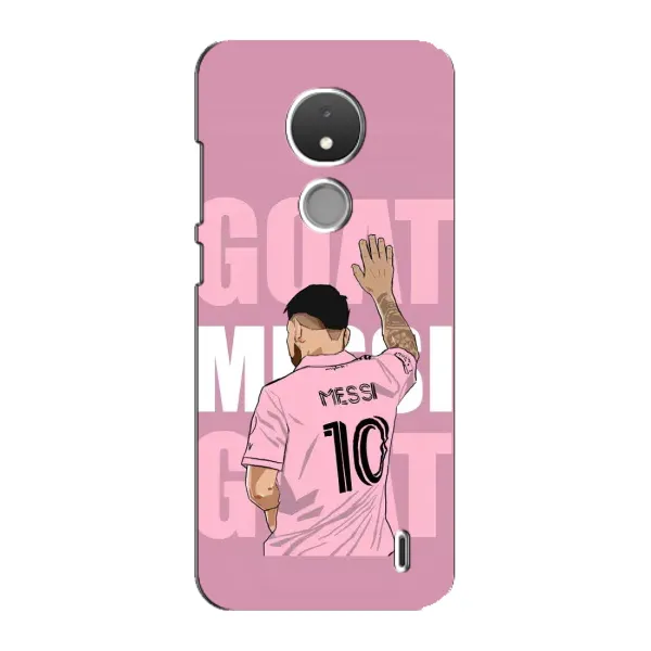 Чехол с рисунком «GOAT MESSI» для Nokia C21 Чехол с рисунком «GOAT MESSI» для Nokia C21