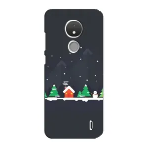 Силіконовий бампер на різдво для Nokia C21 (Місто зимове)