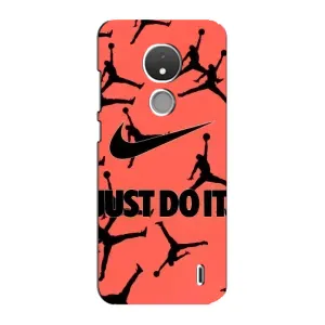 Силіконовый Чохол Nike Air Jordan на Нокіа С21 (Just Do It)