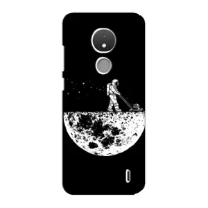 Силиконовый Чехол с принтом "Космонавты" на Nokia C21 (Космонавт)