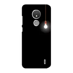 Чохол з картинками на чорному фоні для Nokia C21 (Лампочка)