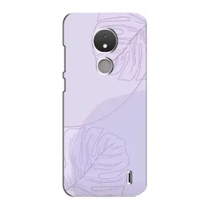 Чехол цветочный дизайн для Nokia C21 (Монстера фиолетовая)