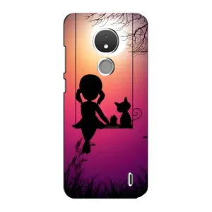 Дівчачий Чохол для Nokia C21 (На гойдалці)