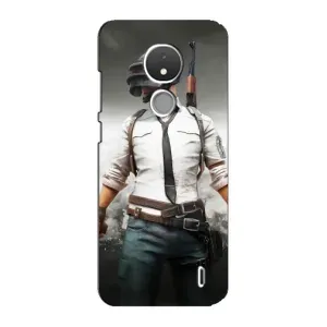 Силиконовый чехол с картинкой "Герой Pubg" на Nokia C21 (Пабг)
