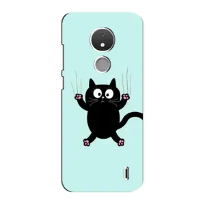 Силиконовый чехол с котиком для Nokia C21 (Падающий кот)