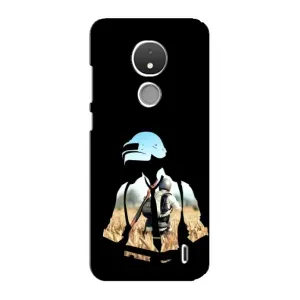 Силиконовый чехол с картинкой "Герой Pubg" на Nokia C21 (Пубг мен)