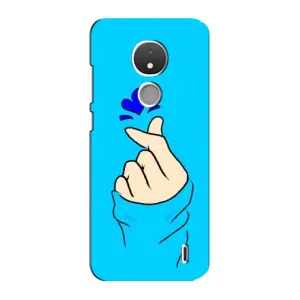 Чехлы (Знак сердечка) на Nokia C21 (Сердце на синем)