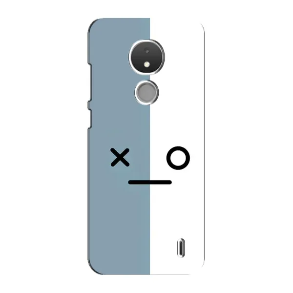 Чехол с рисунком «Серо-белый» для Nokia C21