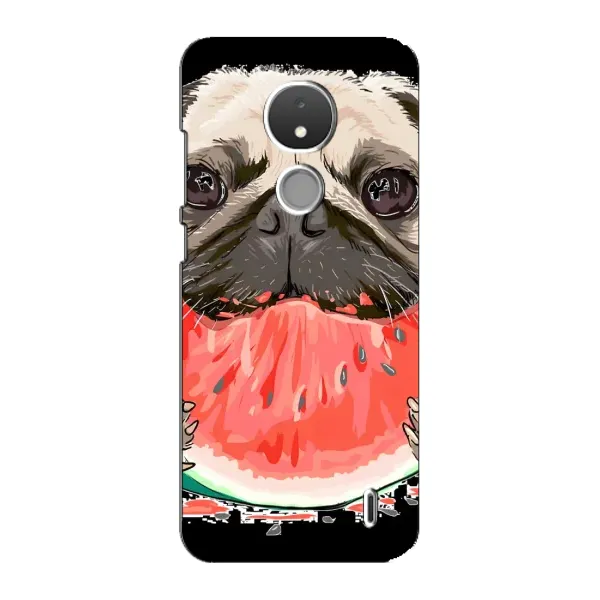 Чехол с рисунком «Смешной Мопс» для Nokia C21 Чехол с рисунком «Смешной Мопс» для Nokia C21