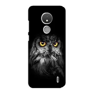 Чехлы с принтом СОВЫ для Nokia C21 (Сова на чёрном)