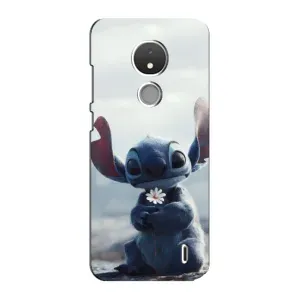 Чехол с рисунком «Стич с цветочком» для Nokia C21