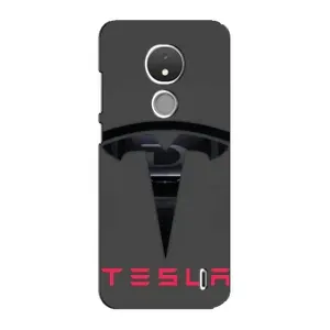 Силиконовый бампер с картинкой машины на Nokia C21 (Logo TESLA)