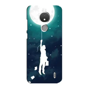 Чехол (ТПУ) с планетами на Nokia C21 (To The moon)
