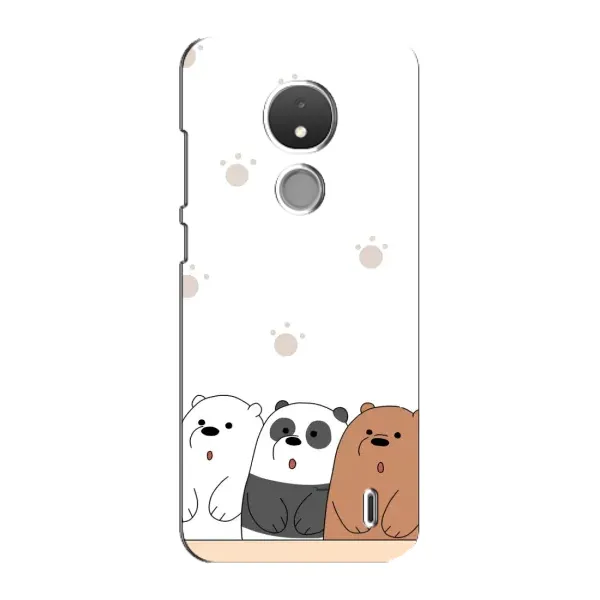 Чехол с рисунком «Удивленные медвеженки» для Nokia C21