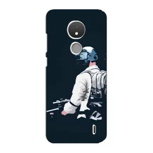 Силиконовый чехол с картинкой "Герой Pubg" на Nokia C21 (В экиперовке)