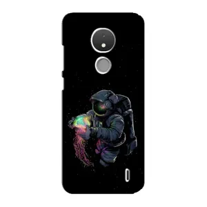 Силиконовый Чехол с принтом "Космонавты" на Nokia C21 (В руках земля)