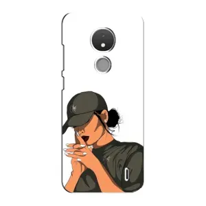 Силиконовый Чехол на Nokia C21 с картинкой Стильных Девушек (В зеленом)