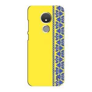Силиконовый Чехол на Nokia C21 (Вышиванка на желтом)
