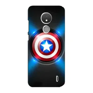 Чехол с Щитом Капитана Америки на Nokia C21 (Яркий Щит Капитана)